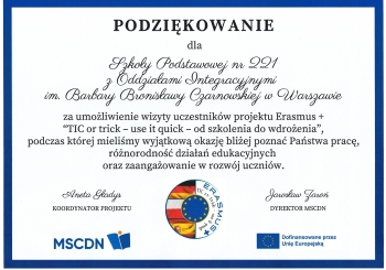 Podziekowanie MSCDN