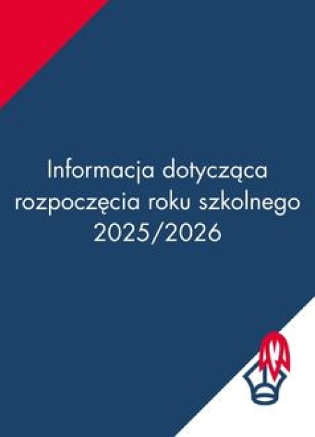 Informacja o rozpoczęciu roku szkolnego 2025/2026